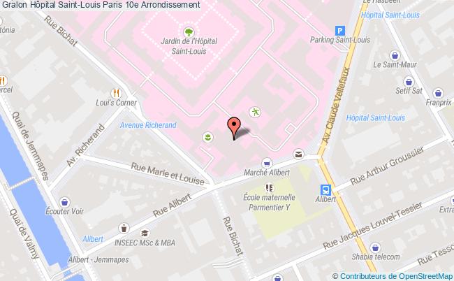 plan Hôpital Saint-louis Paris 10e Arrondissement Paris 10e Arrondissement