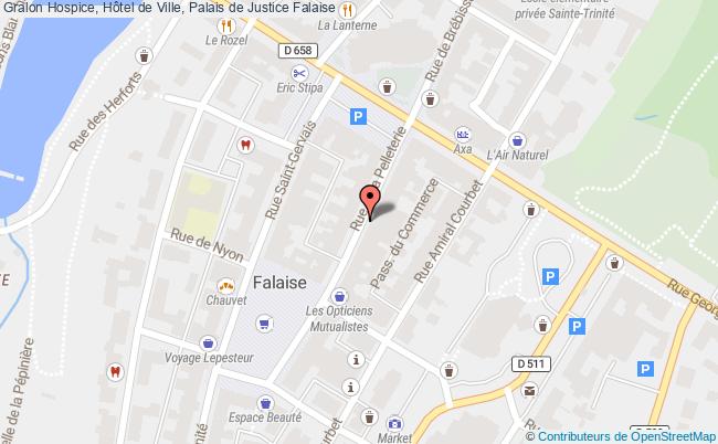 plan Hospice, Hôtel De Ville, Palais De Justice Falaise Falaise