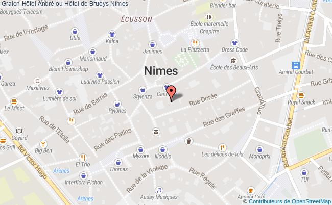 plan Hôtel André Ou Hôtel De Brueys Nîmes Nîmes