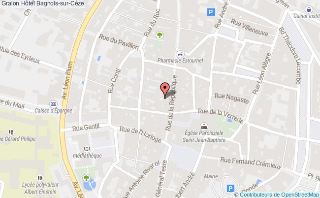 plan Hôtel Bagnols-sur-cèze Bagnols-sur-Cèze