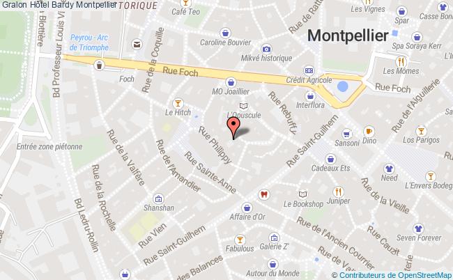 plan Hôtel Bardy Montpellier Montpellier