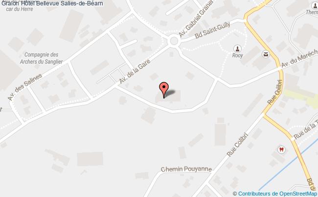 plan Hôtel Bellevue Salies-de-béarn Salies-de-Béarn