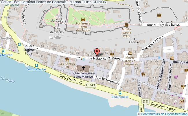 plan Hôtel Bertrand Poirier De Beauvais - Maison Tallien Chinon CHINON