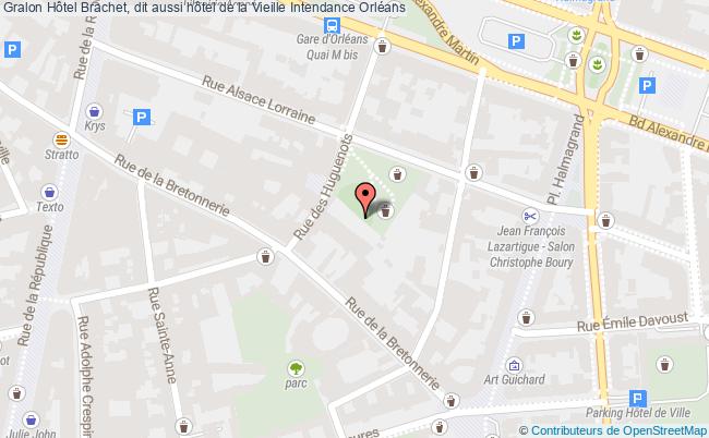 plan Hôtel Brachet, Dit Aussi Hôtel De La Vieille Intendance Orléans Orléans