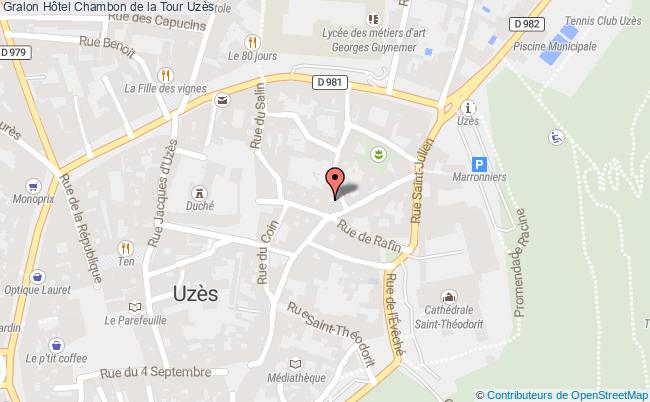 plan Hôtel Chambon De La Tour Uzès Uzès