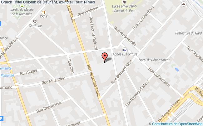 plan Hôtel Colomb De Daunant, Ex-hôtel Foulc Nîmes Nîmes