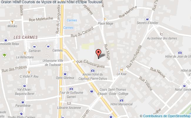 plan Hôtel Courtois De Viçoze Dit Aussi Hôtel D'espie Toulouse Toulouse