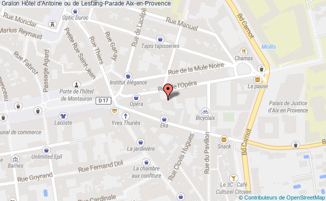 Hôtel d'antoine ou de lestangparade Aixenprovence tourisme