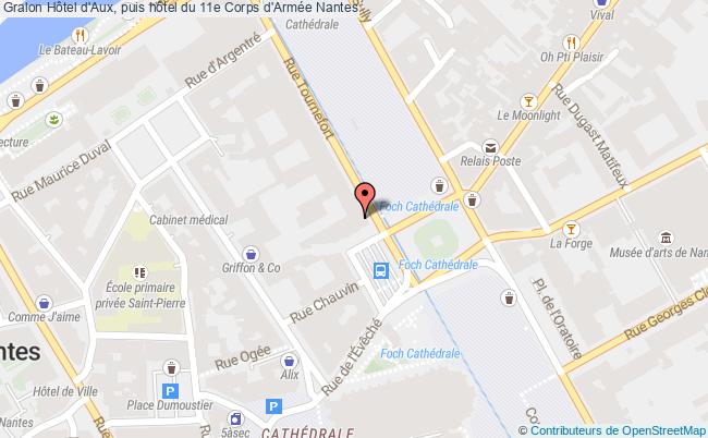 plan Hôtel D'aux, Puis Hôtel Du 11e Corps D'armée Nantes Nantes