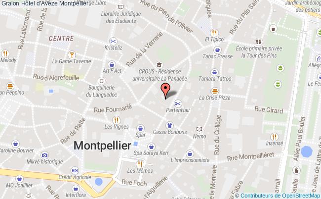 plan Hôtel D'avèze Montpellier Montpellier
