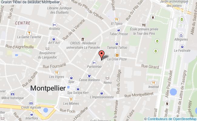 plan Hôtel De Beaulac Montpellier Montpellier