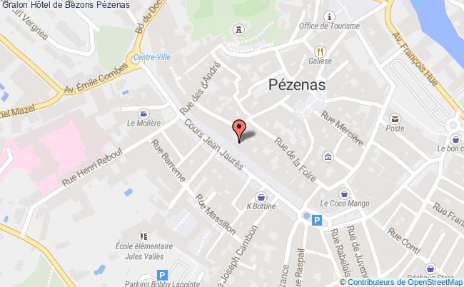 plan Hôtel De Bezons Pézenas Pézenas