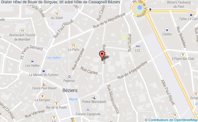 plan Hôtel De Boyer De Sorgues, Dit Aussi Hôtel De Cassagnes Béziers Béziers