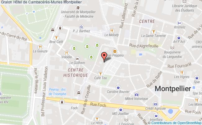 plan Hôtel De Cambacérès-murles Montpellier Montpellier