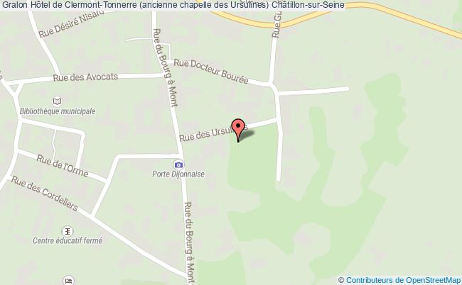 plan Hôtel De Clermont-tonnerre (ancienne Chapelle Des Ursulines) Châtillon-sur-seine Châtillon-sur-Seine