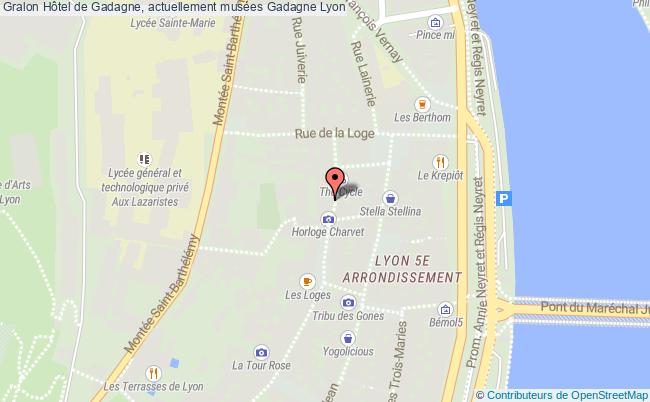 plan Hôtel De Gadagne, Actuellement Musées Gadagne Lyon Lyon