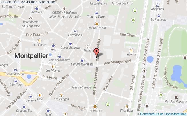 plan Hôtel De Joubert Montpellier Montpellier