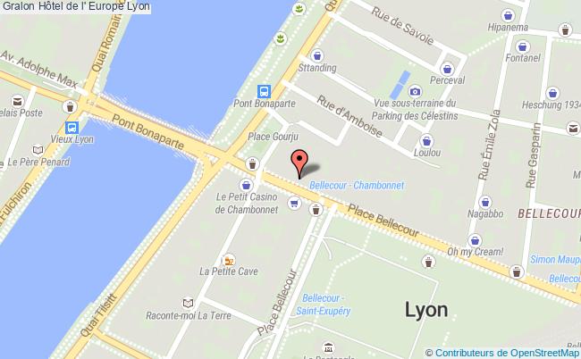 plan Hôtel De L' Europe Lyon Lyon