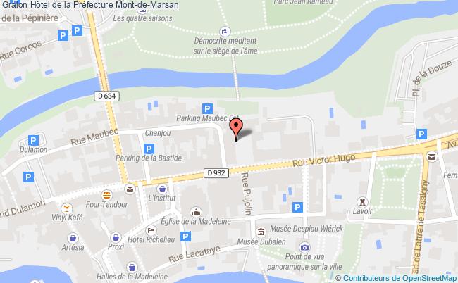 plan Hôtel De La Préfecture Mont-de-marsan Mont-de-Marsan