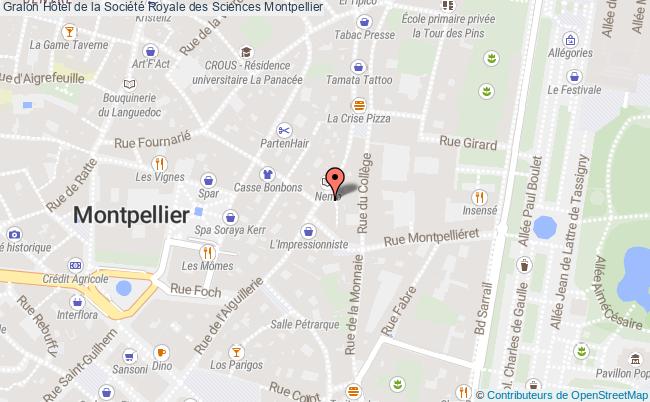 plan Hôtel De La Société Royale Des Sciences Montpellier Montpellier