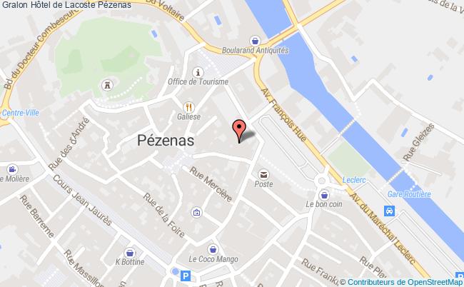 plan Hôtel De Lacoste Pézenas Pézenas