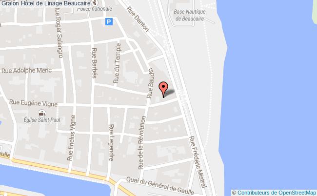 plan Hôtel De Linage Beaucaire Beaucaire