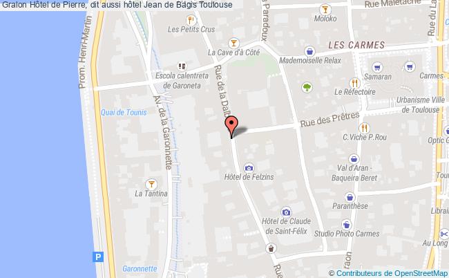 plan Hôtel De Pierre, Dit Aussi Hôtel Jean De Bagis Toulouse Toulouse