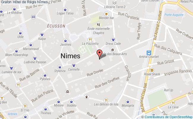 plan Hôtel De Régis Nîmes Nîmes