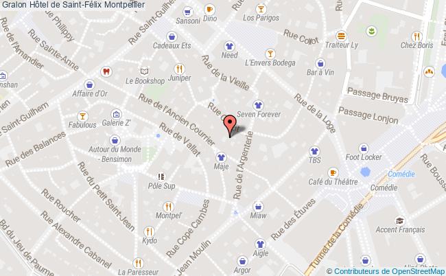 plan Hôtel De Saint-félix Montpellier Montpellier