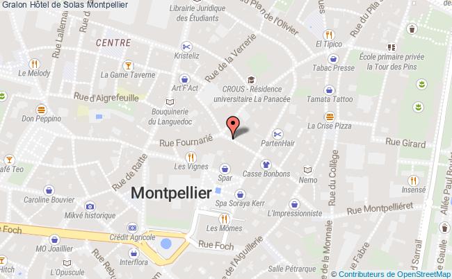 plan Hôtel De Solas Montpellier Montpellier