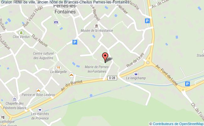 plan Hôtel De Ville, Ancien Hôtel De Brancas-cheilus Pernes-les-fontaines Pernes-les-Fontaines