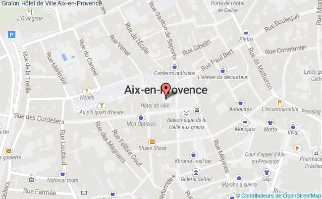 plan Hôtel De Ville Aix-en-provence Aix-en-Provence