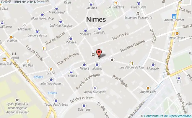 plan Hôtel De Ville Nîmes Nîmes