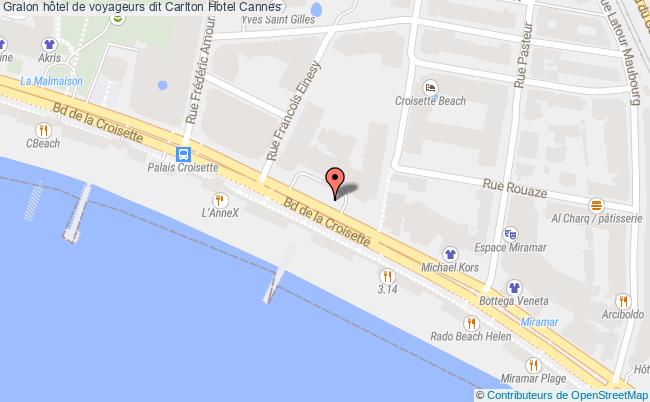 plan Hôtel De Voyageurs Dit Carlton Hotel Cannes Cannes