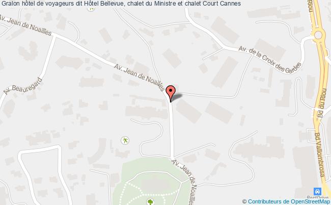 plan Hôtel De Voyageurs Dit Hôtel Bellevue, Chalet Du Ministre Et Chalet Court Cannes Cannes