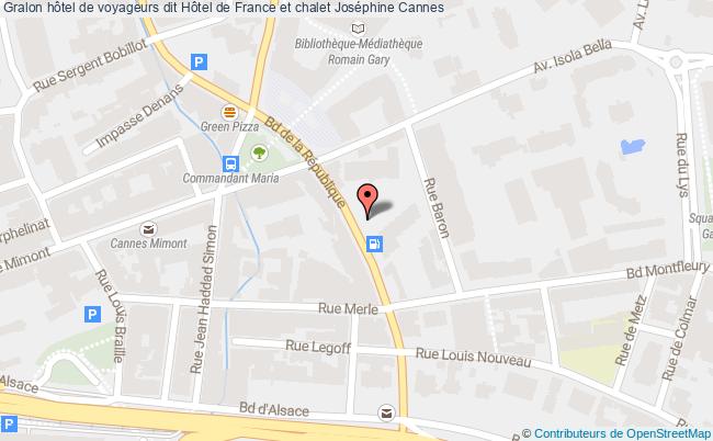 plan Hôtel De Voyageurs Dit Hôtel De France Et Chalet Joséphine Cannes Cannes