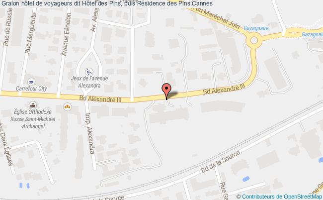 plan Hôtel De Voyageurs Dit Hôtel Des Pins, Puis Résidence Des Pins Cannes Cannes