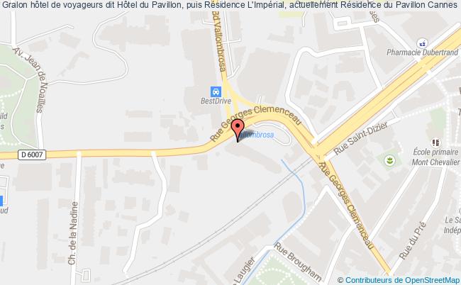plan Hôtel De Voyageurs Dit Hôtel Du Pavillon, Puis Résidence L'impérial, Actuellement Résidence Du Pavillon Cannes Cannes