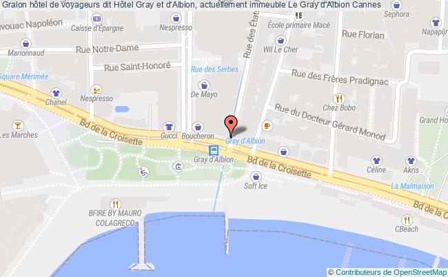 plan Hôtel De Voyageurs Dit Hôtel Gray Et D'albion, Actuellement Immeuble Le Gray D'albion Cannes Cannes