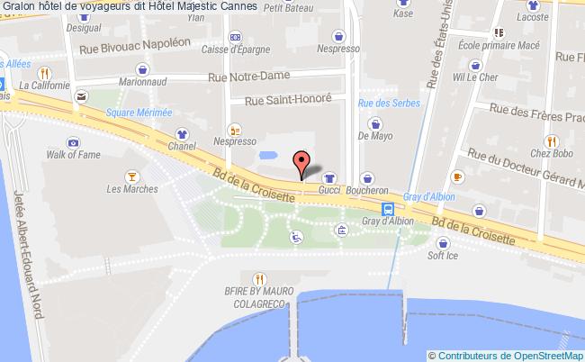 plan Hôtel De Voyageurs Dit Hôtel Majestic Cannes Cannes