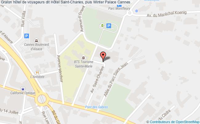 plan Hôtel De Voyageurs Dit Hôtel Saint-charles, Puis Winter Palace Cannes Cannes