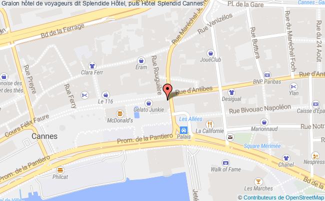 plan Hôtel De Voyageurs Dit Splendide Hôtel, Puis Hôtel Splendid Cannes Cannes