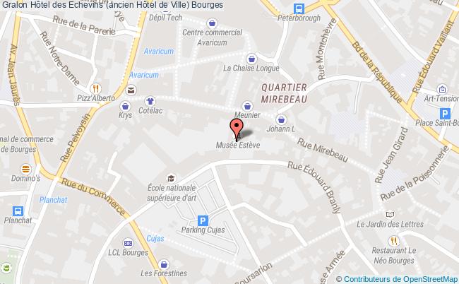 plan Hôtel Des Echevins (ancien Hôtel De Ville) Bourges Bourges