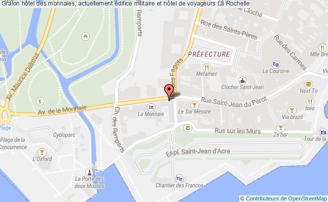 plan Hôtel Des Monnaies, Actuellement édifice Militaire Et Hôtel De Voyageurs La Rochelle La Rochelle