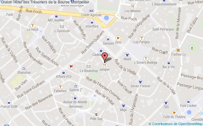 plan Hôtel Des Trésoriers De La Bourse Montpellier Montpellier