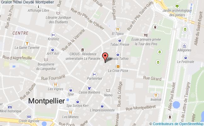 plan Hôtel Deydé Montpellier Montpellier