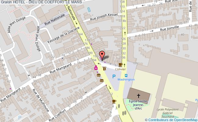 plan Hotel - Dieu De Coeffort Le Mans LE MANS