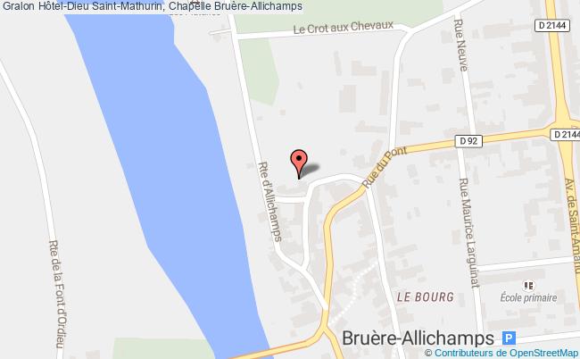 plan Hôtel-dieu Saint-mathurin, Chapelle Bruère-allichamps Bruère-Allichamps