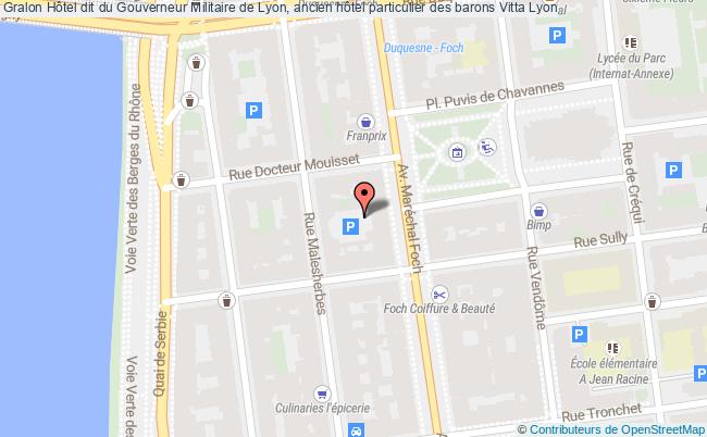 plan Hôtel Dit Du Gouverneur Militaire De Lyon, Ancien Hôtel Particulier Des Barons Vitta Lyon Lyon