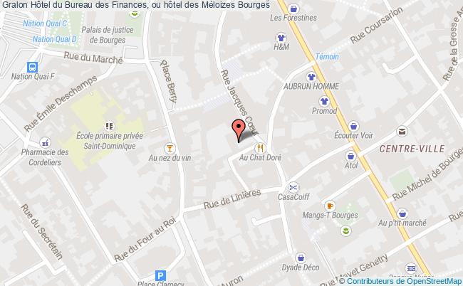 plan Hôtel Du Bureau Des Finances, Ou Hôtel Des Méloizes Bourges Bourges